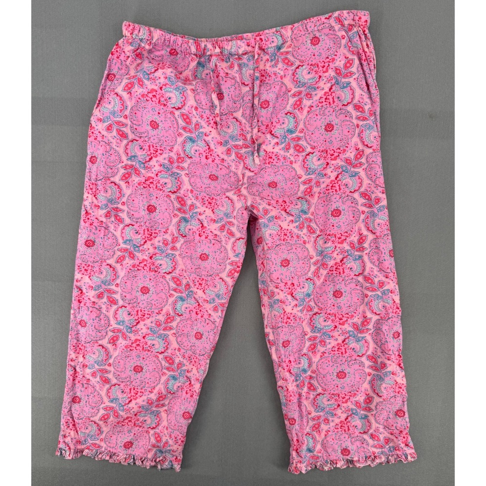 Pine Cone Hill Cotton Paisley Pink Pajama Set L Cottagecore Loungewear Sleepwear - Picture 4 of 15